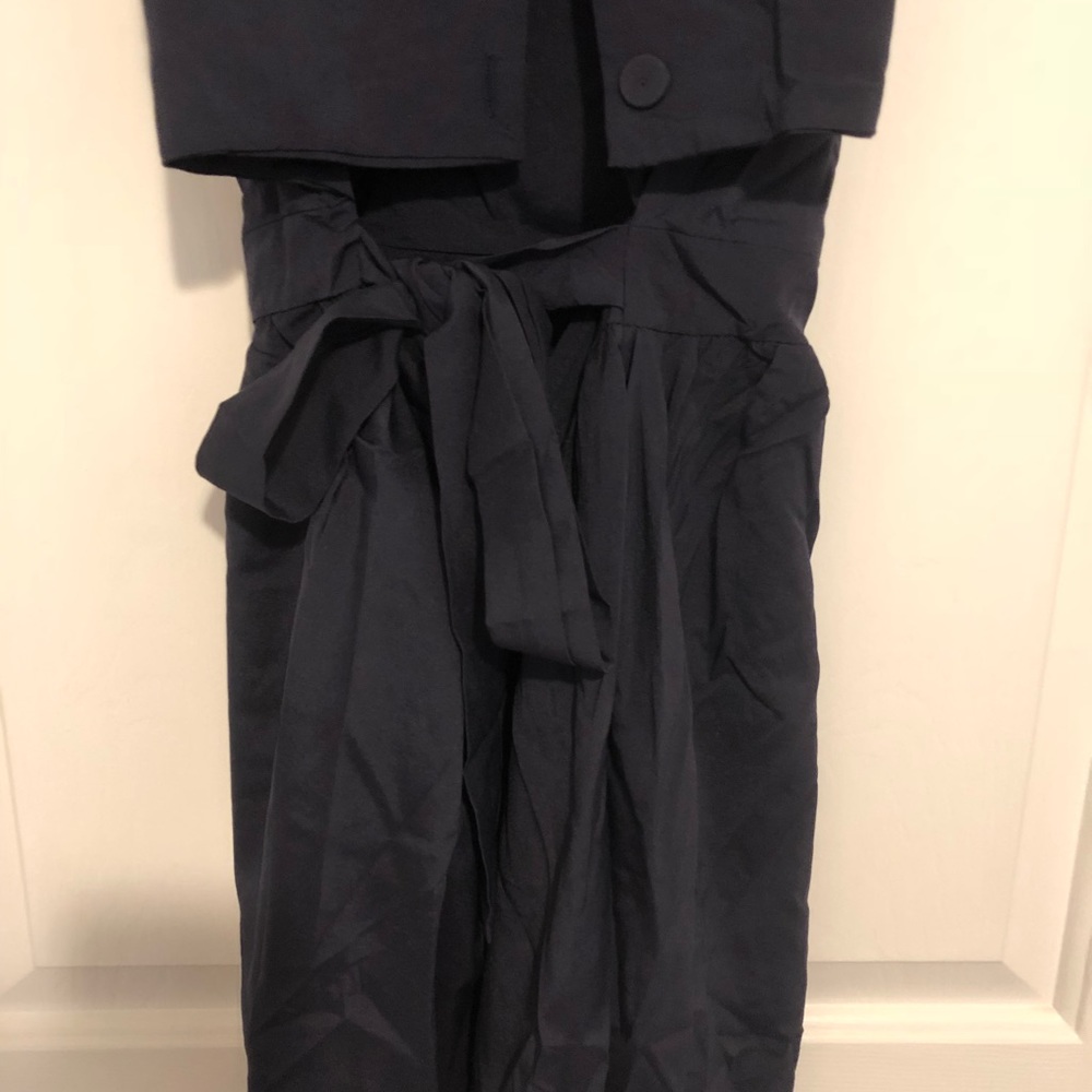Blue Back Top Button Up & Lower Back Bow Dress